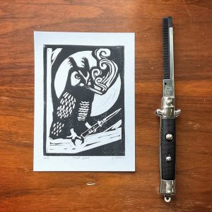Switchblade owl art print